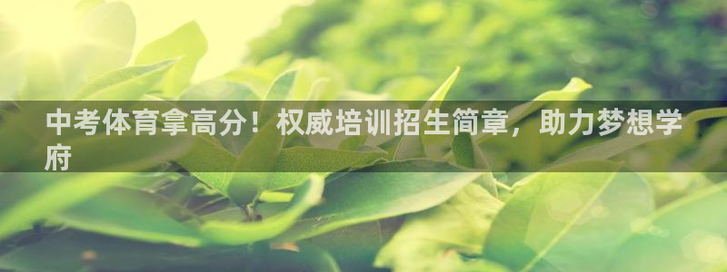 耀世娱乐挂机赚钱吗：中考体育拿高分！权威培训招生简章