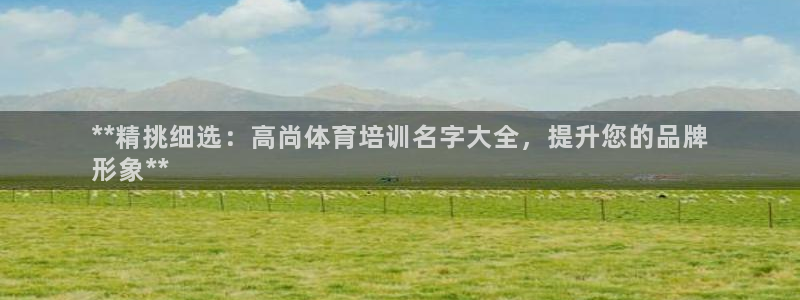 耀世平台注册流程视频：**精挑细选：高尚体育培训名字